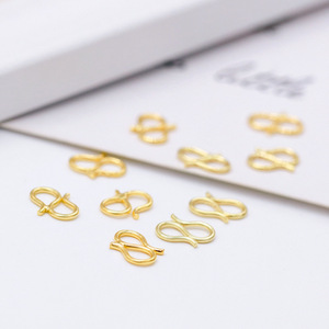 S-Shaped Gold Plated <b>Copper</b> Clasp For <b>Bracelet</b> Making 18K 14K Jewelry Findings Components - Product Image 3