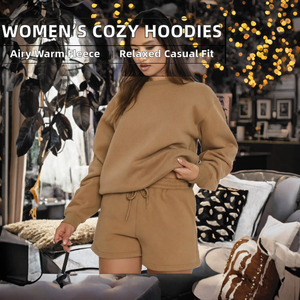 TongYang Venta al por Mayor S-4XL Lindas Sudaderas Casuales Estampadas con Forro para Mujer, 13 Colores, Abrigo de Otoño, Invierno, Holgado, de Forro Polar Grueso Tejido - Product Image 2