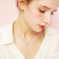 Fine Jewelry S925 Sterling Silver White Opal Two Tone Butterfly Infinity Pendentif Collier