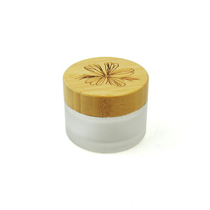Mỹ phẩm Bộ chăm sóc da tre bơm đầu Lotion kính trắng Frosted dropper chai bao bì container - Product Image 5