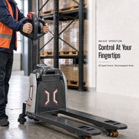 Chariot élévateur à palettes électrique 1500 kg avec batterie lithium-ion et déplaceur latéral électrique pour le transport de marchandises logistique