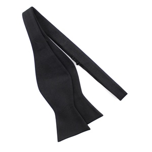 Noeud papillon Gentleman smoking mode couleur unie réglable tissé détachable classique <span class=keywords><strong>Repp</strong></span> noir soie auto-cravate noeuds papillon pour hommes - Product Image 2