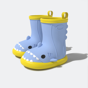 DERAN OEM Venta caliente tiburón lindo diseño de dibujos animados niños zapatos de <span class=keywords><strong>agua</strong></span> para bebés Pvc fácil de poner impermeable ligero <span class=keywords><strong>Botas</strong></span> de lluvia - Product Image 5