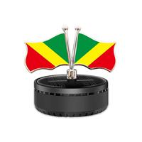 Diffuseur de parfum solaire rotatif pour voiture avec drapeaux de la Russie, du Pakistan, de Géorgie et d'autres pays, accessoires métalliques au toucher décoratif