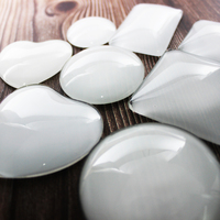Magnet kulkas kaca kristal kosong, dengan suvenir Dekorasi, Magnet kulkas sublimasi DIY bentuk hati persegi bulat