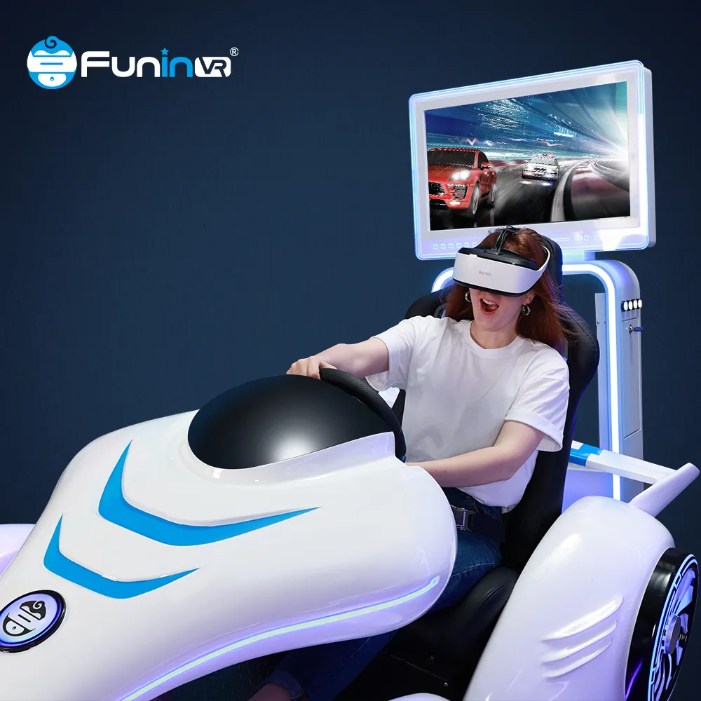Gioco di auto da corsa per auto da corsa in realtà virtuale VR per interni elettrico con sedile da corsa per kart simulatore di gioco del parco a tema