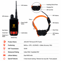 Traceur GPS professionnel pour chiens 4G, système de positionnement VHF en temps réel sur 10 km pour 10 chiens, localisateur de chasse étanche avec fonction de communication à distance