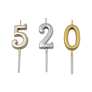 شموع أرقام عيد الميلاد فريدة وجذابة للكعك والحفلات وعيد الفصح ورأس السنة الجديدة - غير سامة وطويلة الاحتراق وديكور عصري - Product Image 2