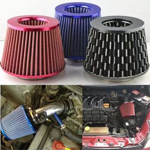 Filtro de Aire de Alto Flujo para Coche, Tipo Hongo, 64MM 76MM 89MM 100MM 70MM, de Aluminio, para Mejora y Reequipamiento, Patrón de Carbono Plateado - Product Image 4