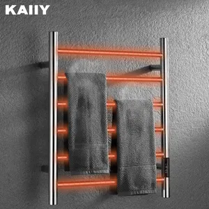 Kaiiy מפעל מפעל אינטליגנטי בית חשמלי אנכי מחומם שחור חם מגבת מתלה קולב באיכות גבוהה עבור מחומם מגבת רדיאטור רכבת