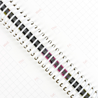 Carnet spirale A5 YPS rétro à motifs floraux avec planning mensuel/hebdomadaire, 100 feuilles, impression numérique - Cadeau idéal pour l'écriture et le journaling