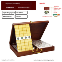 Kit de Mahjong en Acrylique Tendance Bestseller de Singapour, Surface Lisse pour 4 Joueurs, Jeu de Loisirs Décontracté à Faire à la Main pour la Maison