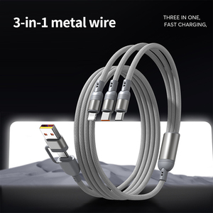 Cavo USB-C 3-in-1 da 100W per Ricarica Rapida PD, Confezione da 2 con Trasferimento Dati per Telefono, Tablet, <span class=keywords><strong>iPhone</strong></span> - Product Image 5
