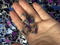 Adaptateur Micro USB 90 degrés violet pour une connectivité facile, convertisseur MICRO haut/bas