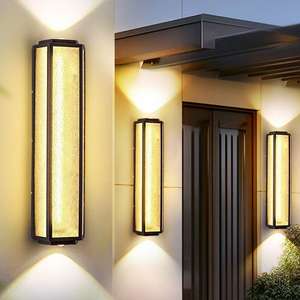 Lámpara de pared LED de lujo moderna con pantalla acrílica, luz de pared de patio impermeable para decoración de porche de Hotel, cuerpo de lámpara de PC - Product Image 2