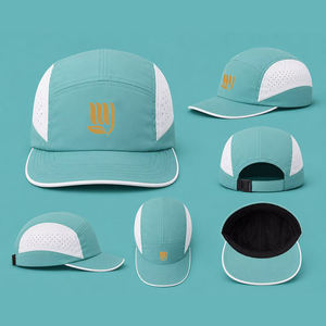 Gorra de 5 Paneles para Campismo, MOQ Bajo, OEM ODM, Logotipo Reflectante Personalizado, Transpirable, Perforada, con Visera en Contraste - Product Image 4