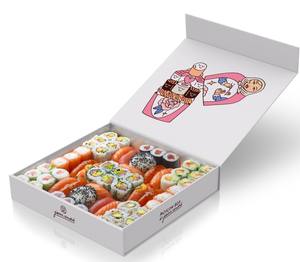 Hengxing กล่องใส่ซูชิแบบพับได้ทำจากกระดาษแข็งแข็งสีดำหรูหรารีไซเคิลได้ - Product Image 4