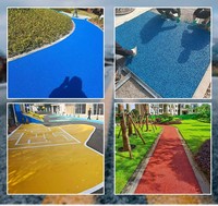 Mélange d'asphalte froid coloré JIUYI 25 kg pour le pavage communautaire, haute durabilité, bitume routier imperméable