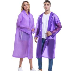 Impermeable Reutilizable de PEVA/EVA para Adultos, con Botones Frontales, Poncho Portátil para Viajes, para Lluvia Intensa - Product Image 3