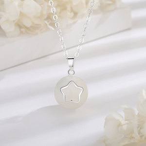 Merryshine Esmalte blanco Forma <span class=keywords><strong>de</strong></span> estrella Chime Ball Embarazo Llamadores <span class=keywords><strong>de</strong></span> ángeles Bola <span class=keywords><strong>De</strong></span> La Grossesse Collier - Product Image 5