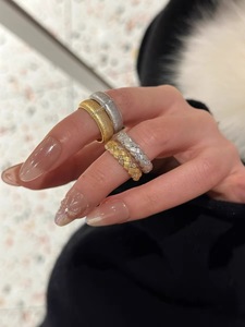 Anello Vintage Francese con Motivo a Grano Intrecciato, Placcato Oro con Zirconi Cubici per Fidanzamento e Matrimonio - Product Image 5