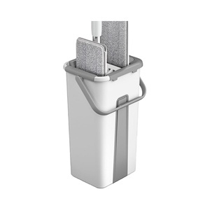 Hands Free 360 Swivel Head Floor Tile Laminate Marble Bedroom Bathroom Wash Dry Self Wringing Flat Hospital <b>Mop</b> <b>and</b> <b>Bucket</b> Set - Product Image 1