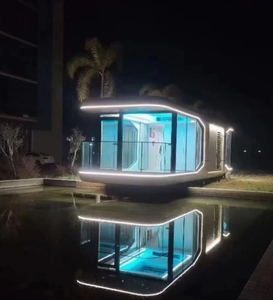 Práctico contenedor de turismo espacial móvil, espacio comercial, dirigible, conveniente villa de <span class=keywords><strong>playa</strong></span> escénica con sala de actividades - Product Image 2