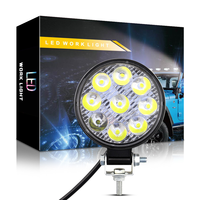 Barre lumineuse de travail DXZ H-MINI-Y-9 3 pouces 9 LED 27W 12V-24V certifiée CE, faisceau spot, pour tout-terrain SUV/4x4, rétrofit/amélioration (garantie 1 an)