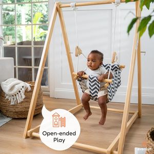 Bé Toddler có thể gập lại <span class=keywords><strong>Swing</strong></span> <span class=keywords><strong>Set</strong></span> cao cấp Montessori đu gỗ Waldorf phong cách tự đứng trong nhà bé đu với đứng - Product Image 4