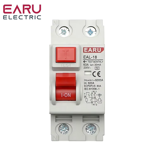 2P a Type RCCB RCD ELCB Electromagnetic Differential Current Earth Leakage Circuit Breaker ELCB 6A 10A 25A 40A 50A RCD 100mA
