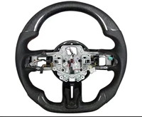 Volant de sport WSD. Protection et décoration en cuir et fibre de carbone pour Mustang 2015-2017