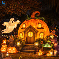 Installations de lanternes géantes lumineuses pour Halloween, idéales pour les parcs à thème, les zoos et les attractions publiques
