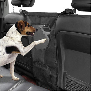 Barrière de siège arrière pour chien, filet noir 46x67cm en tissu Oxford, clôture pour animaux de compagnie, housse de siège arrière de voiture - Product Image 1