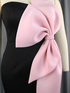 Gaun wanita tanpa tali, desain terpisah pita kupu-kupu Prancis terasa penutup pinggang Slim Fit pakaian wanita gaun pernikahan gaun Prom - Product Image 5