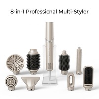 Sèche-cheveux haute vitesse sans balais à air chaud rotatif, brosse chauffante en céramique 1300W pour salon, idéal pour cheveux épais