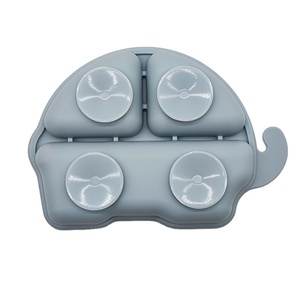 Assiette bébé en silicone, vaisselle pour enfants, bol à ventouse, sans BPA, plat divisé, incassable, écologique, utilisable au micro-ondes - Product Image 5
