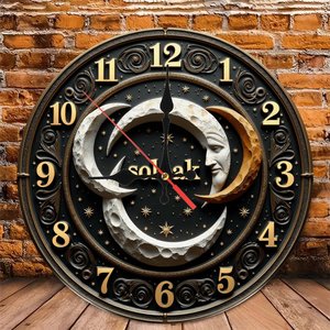 Round Wooden Wall <b>Clock</b> 25x25Cm Silent Nordic Style Home <b>Bedroom</b> Study Decor - Product Image 5