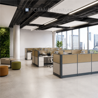 Cloison de bureau modulaire droite de 80 mm d'épaisseur pour poste de travail