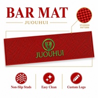 Tapis de bar en silicone antidérapant écologique personnalisé Accessoire de cocktail personnalisé Tapis de bar anti-déversement Option moins chère en caoutchouc PVC