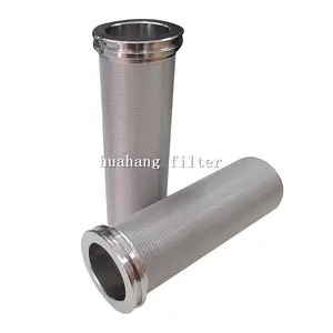 Huahang Mental stainless steel 304 sintering Micron Ss Metal Fiber Sintered Cartridge Filter element
