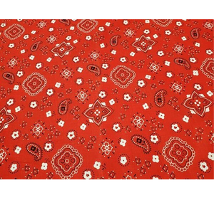 Tissu en polycoton imprimé motif cachemire, largeur 60 pouces, matière textile en mélange de coton vendue au mètre pour la couture - Product Image 1