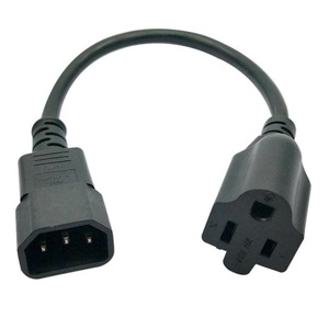 Cable de alimentación C14 a Nema 5-15R SJT 15A PVC, adaptador macho a hembra, cable de extensión - Product Image 1