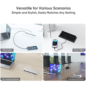 SINOAMIGO CE Enchufe <span class=keywords><strong>de</strong></span> escritorio oculto <span class=keywords><strong>de</strong></span> aluminio para cocina, toma <span class=keywords><strong>de</strong></span> corriente emergente para escritorio - Product Image 3