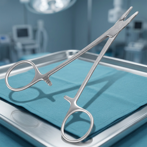 Porte-aiguille professionnel en acier inoxydable stérilisable, instrument chirurgical manuel certifié CE ISO - Product Image 4