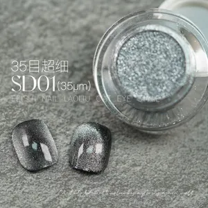 Silber-Variety Gel 3D-Katzen-Augen-Glitzerpigment Chameleon-Magnetpulver