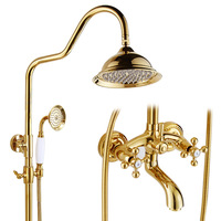 Ensemble de robinets de douche exposés Système de douche exposé 3 fonctions