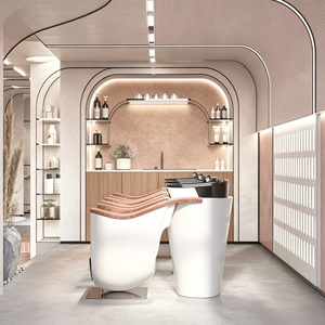 Barber Salon Shop Work Station Beauty Salon Furniture Custom Hair Salon Interior Design Full Room Customization store decoration - Product Image 3