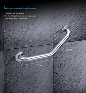 Corrimano da Bagno Personalizzato in Acciaio Inox 304, Montaggio a Parete, 135 Gradi, Antiscivolo, Ecologico, Barra di Sicurezza per WC - Product Image 4