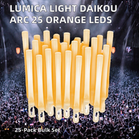 Lumica Light Daikou Arc LED Glass 25 pièces Orange pour anniversaires, concerts, événements en direct, festivals, vacances d'été