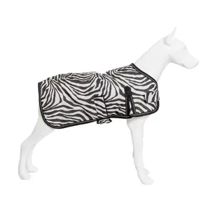 Trendy Zebra baskı ceket kış Pet ceket Xxxl ithalatçı 600D su geçirmez kumaş köpek giysileri